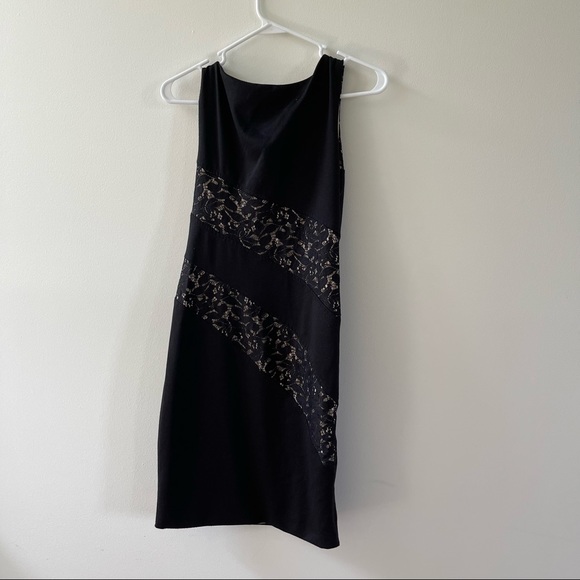 Maurice’s 1/2 black dress with tan / nude lace - Picture 3 of 6